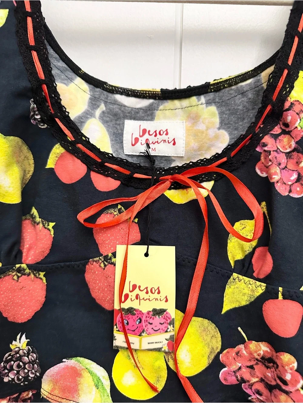 Besos Biquinis 2pc. Set Las Frutas Blouse and Skort Size M/L